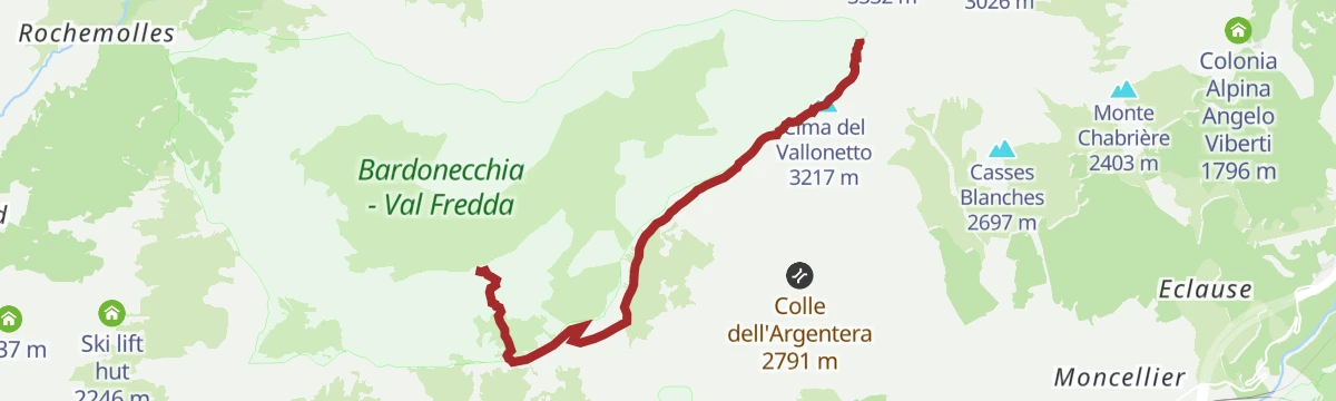 Route map: Tour d'Ambin: Tappa 5A Passo Galambra